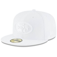 Men's San Francisco 49ers New Era White on White 59FIFTY Fitted Hat 3154689